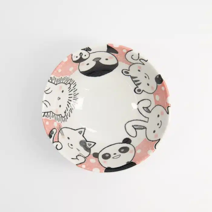 Tokyo Design Studio - Kawaii - Tayo Bowl - Animals - Pink - 15.5x6.8cm - 500ml - Image 2