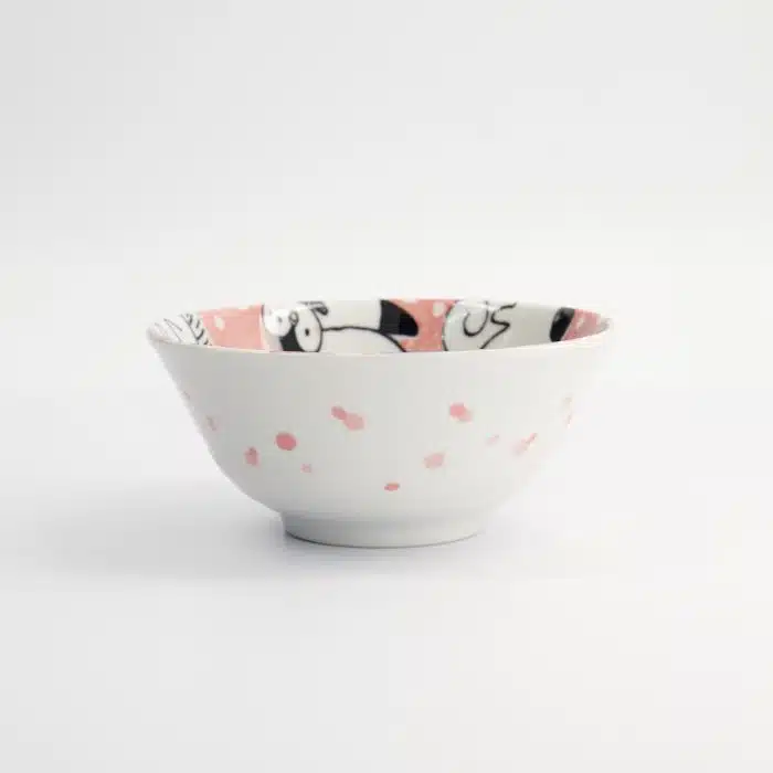 Tokyo Design Studio - Kawaii - Tayo Bowl - Animals - Pink - 15.5x6.8cm - 500ml - Image 3