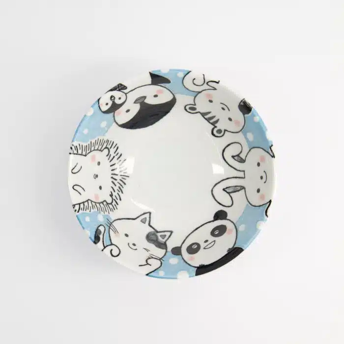 Tokyo Design Studio - Kawaii - Tayo Bowl - Animals - Blue - 15.5x6.8cm - 500ml - Image 2