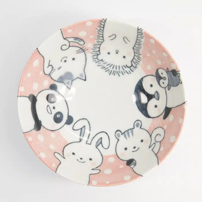 Tokyo Design Studio - Kawaii - Ramen Bowl - Animals - Pink - 21x7.8cm - 1000ml - Image 2