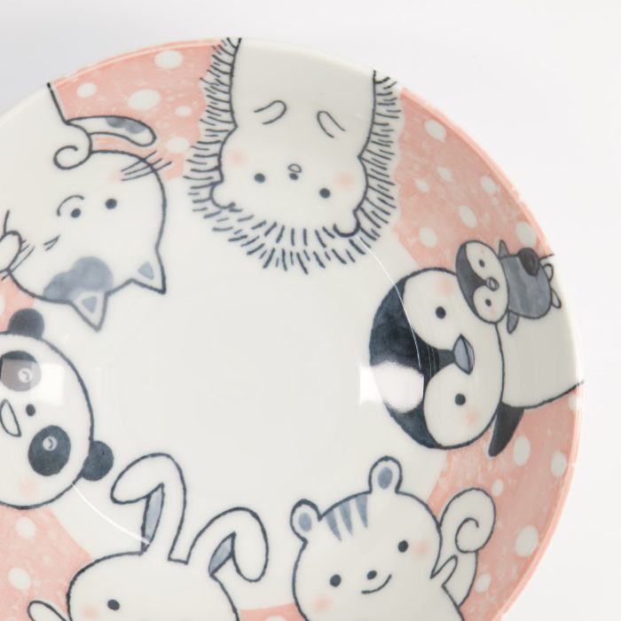Tokyo Design Studio - Kawaii - Ramen Bowl - Animals - Pink - 21x7.8cm - 1000ml - Image 4