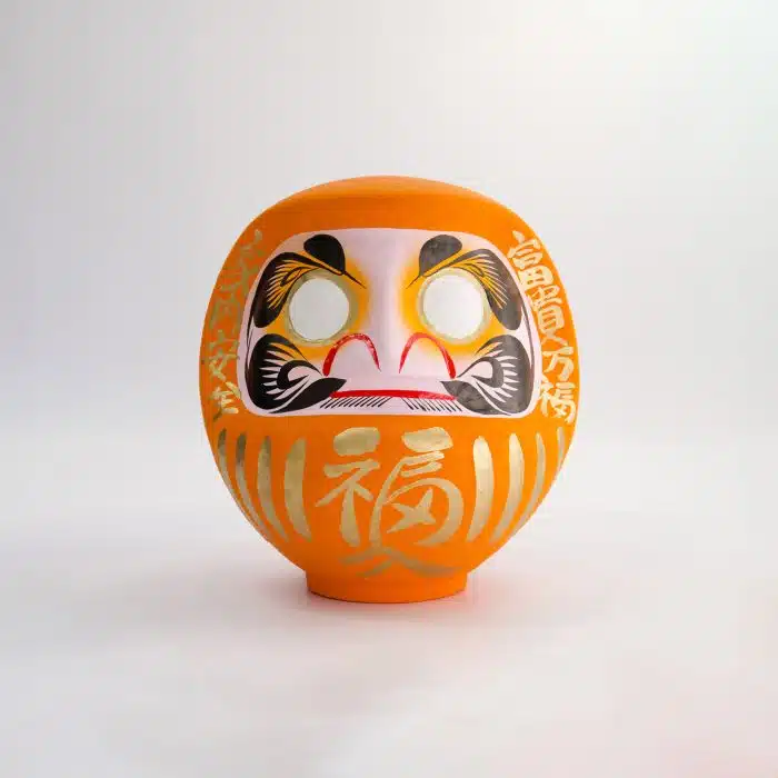 Orange Daruma Doll - 9 cm - Image 2