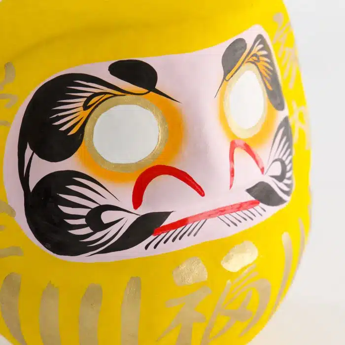 Yellow Daruma Doll - 12cm - Image 3