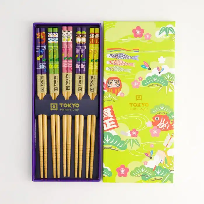 Tokyo Design Studio - Chopstick Gift Set - Spring Green - 5 Pairs - Image 2