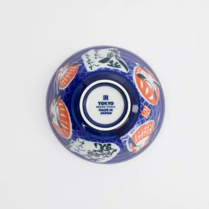 Tokyo Design Studio - Kawaii - Rice Bowl - 11.3x5.8cm - 300ml - Daruma Bowl - Blue - Image 5