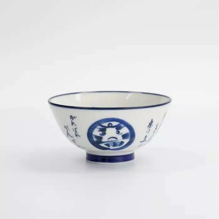 Tokyo Design Studio - Kawaii - Rice Bowl - 11.3x5.8cm - 300ml - Daruma Bowl - Blue and White - Image 3