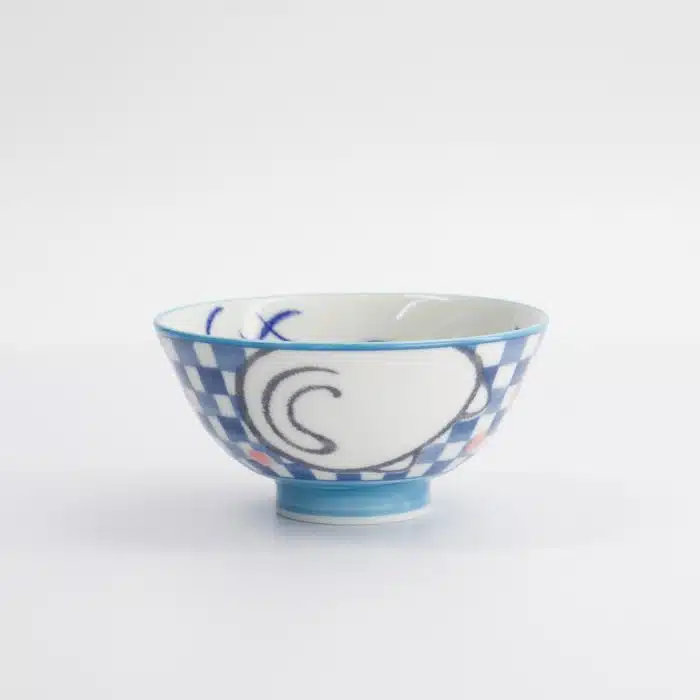 Tokyo Design Studio - Kawaii - Rice Bowl - 11.3x5.8cm - 300ml - Lucky Cat - Blue - Image 3