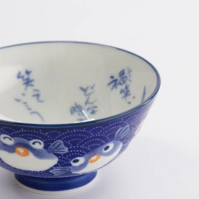 Tokyo Design Studio - Kawaii - Rice Bowl - 11.3x5.8cm - 300ml - Blowfish - Dark Blue - Image 4