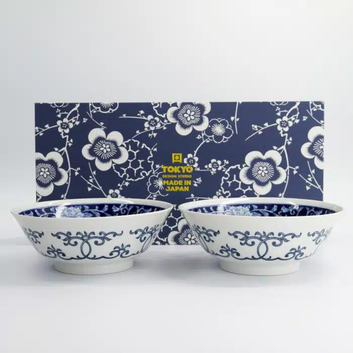 Tokyo Design Studio - Ramen Bowl - Blue - 2-Piece Gift Set - 19x7.5 cm - 1100 ml - Image 4