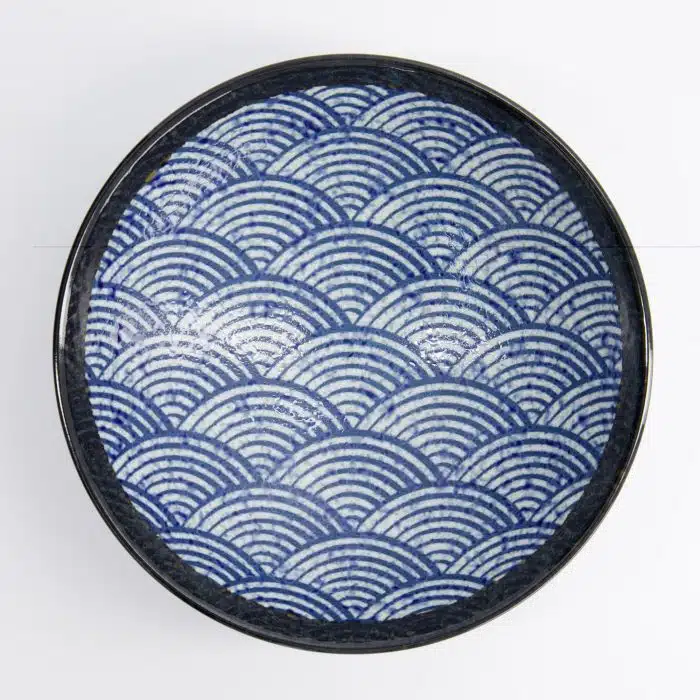 Tokyo Design Studio - Aisai Seigaiha - Ramen Bowl - Blue - 25.2x7.7cm - 1400ml - Image 2