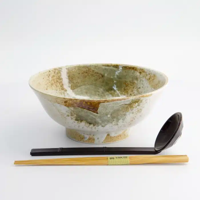 Tokyo Design Studio - Yukishino - 3-Piece Ramen Gift Set - White/Brown - Spoon - 21.5x9cm - 1300ml - Image 3