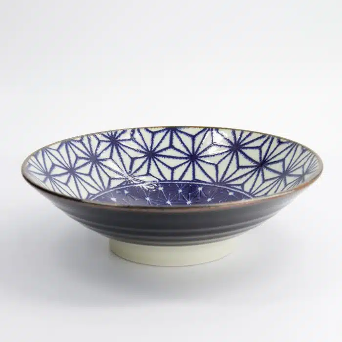 Tokyo Design Studio - Ramen Bowl - Blue/White Asanoha - 25.2x7.7cm - 1400ml - Image 3