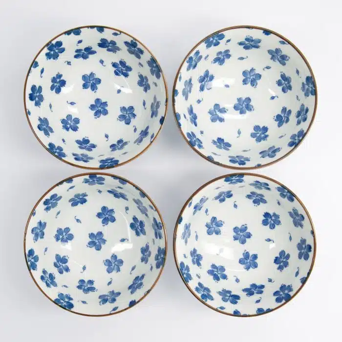 Tokyo Design Studio - Hana Chirashi - Mixed Bowls - 4 Piece Set - 15x7cm - 500ml - Image 2