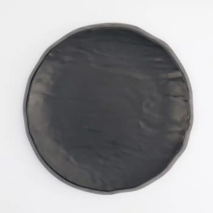 Tokyo Design Studio - Iwate Black - Round Plate - Rock - 23x23x2cm - Image 2