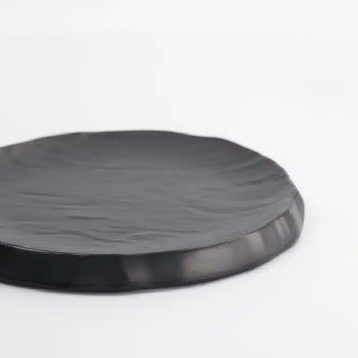 Tokyo Design Studio - Iwate Black - Round Plate - Rock - 23x23x2cm - Image 4