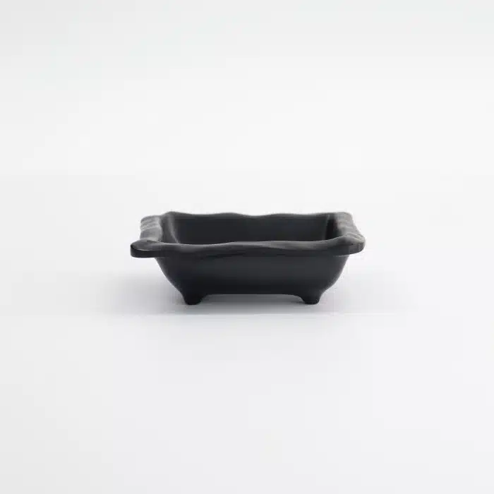 Tokyo Design Studio - Melamine - Iwate Black - Sauce Dish - 9x8.5x2.5cm - 80ml - Image 3