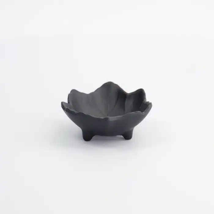 Tokyo Design Studio - Iwate Black - Sauce Dish - Leaf Shape - 10x8x3cm - 55ML - Image 3