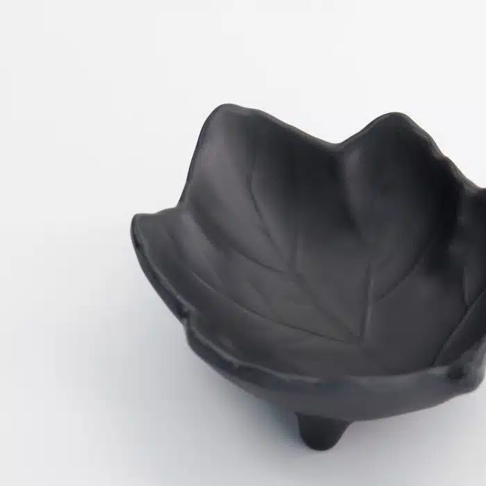 Tokyo Design Studio - Iwate Black - Sauce Dish - Leaf Shape - 10x8x3cm - 55ML - Image 5