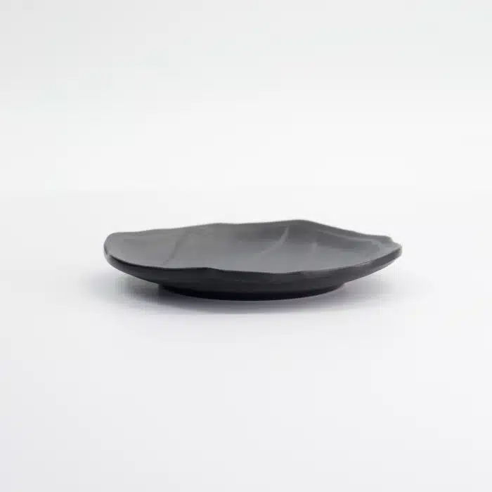 Tokyo Design Studio - Melamine - Iwate Black - Round Plate - 15.7x15.7x2.3cm - Image 3