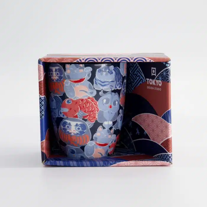 Tokyo Design Studio - Kawaii - Lucky Daruma Lucky Cat Mug - Giftbox - 8.5x10.2cm - 380ml - Image 4