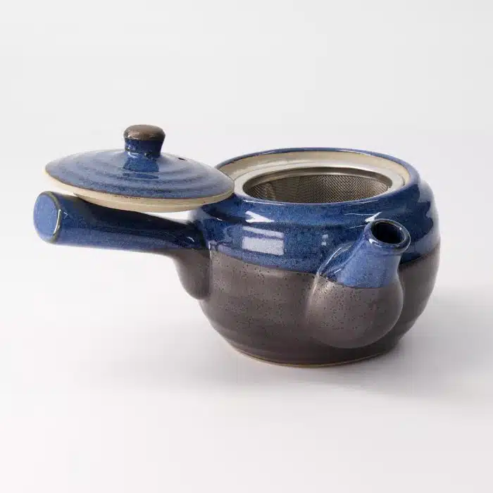 Kyusu Teapot - Black/White - 10.5x9cm - Image 3