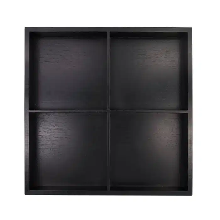 Tokyo Design Studio - Wooden Display Box - Black - 4pcs - 33x33x5.5cm - Image 2