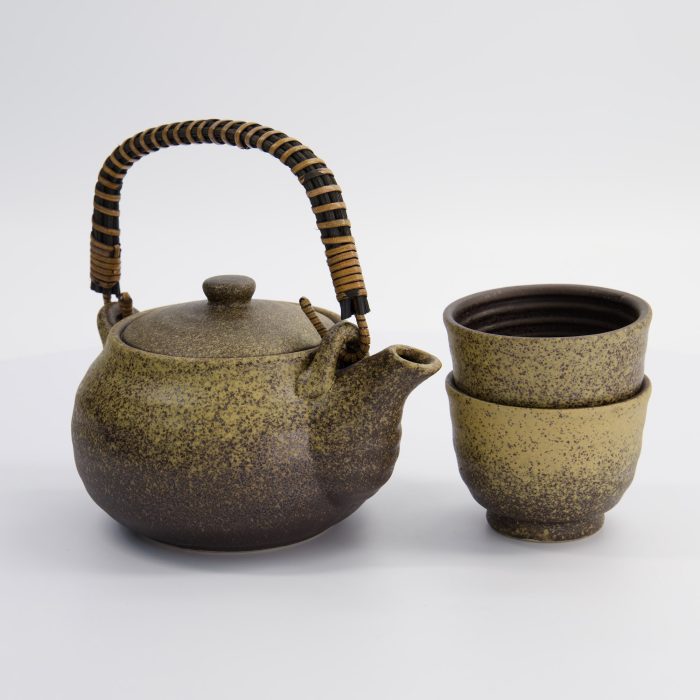 Kinsai Brown Tea Set - 0.8L - with 2 Cups of 180ml