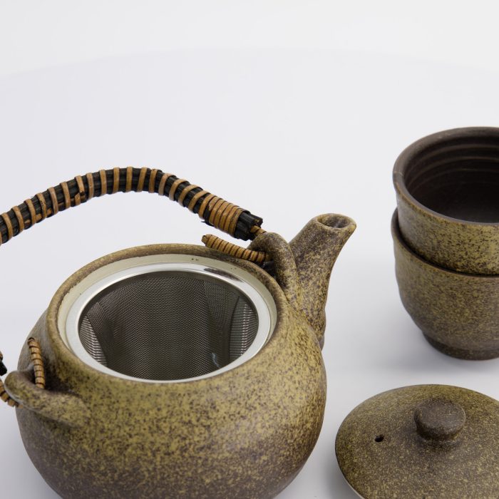 Kinsai Brown Tea Set - 0.8L - with 2 Cups of 180ml - Image 4