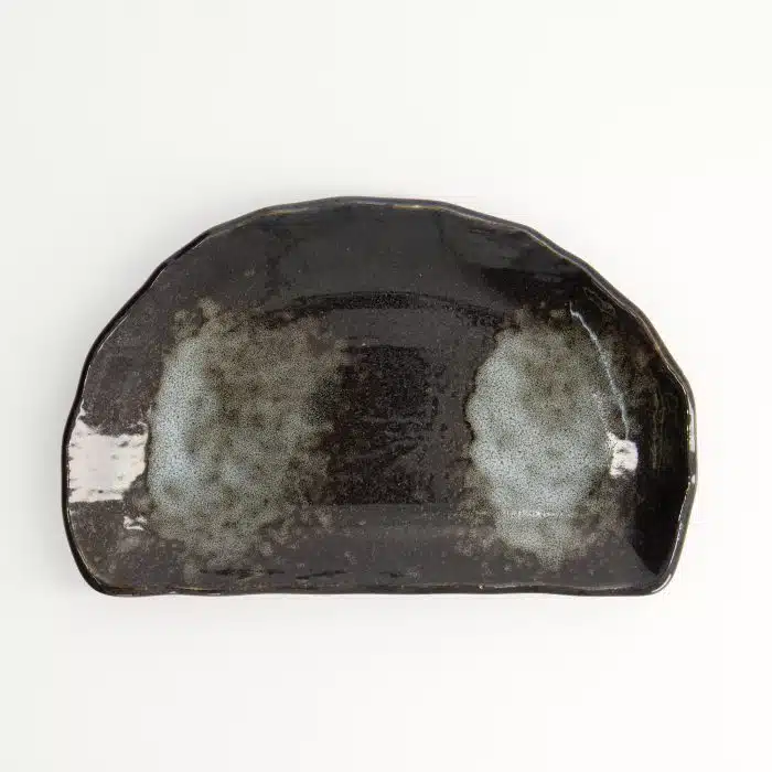 Tokyo Design Studio - Half Moon Plate - 21x13x3.5cm - Black - Image 2