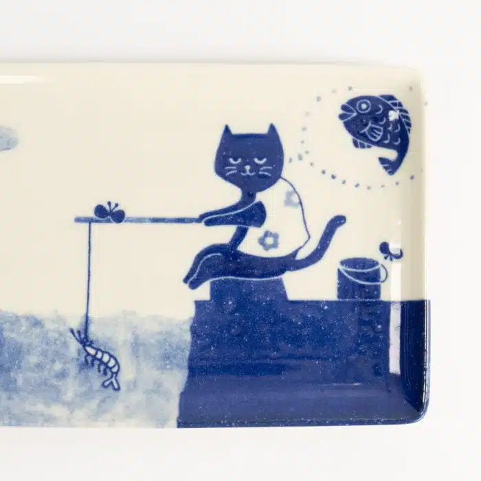 Neko Maruke Cat Plate - 23.5x12.5x2cm - Image 2