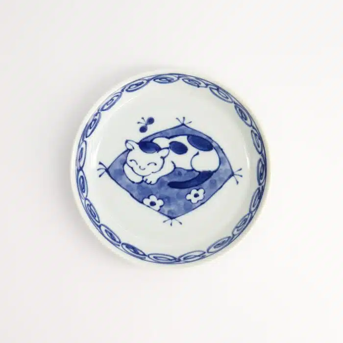 Neko Maruke Cat Plate - 14.3x2.1cm