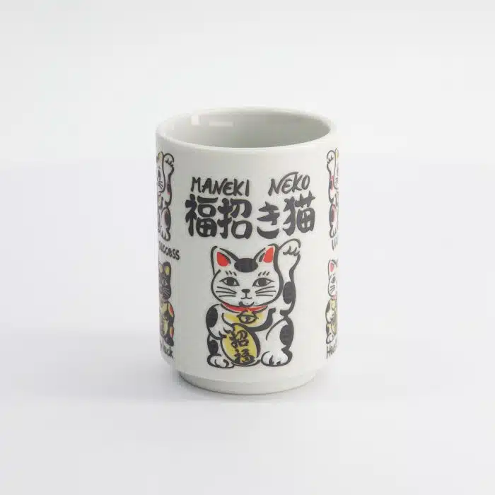 Tokyo Design Studio - Beker Embossed Lucky Cats - 7.2x10.2cm - 260ml