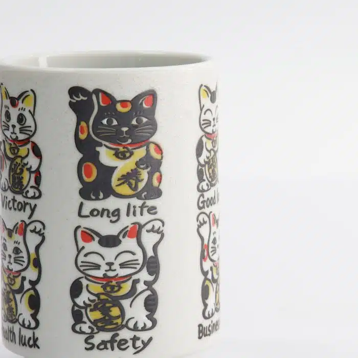 Tokyo Design Studio - Cup Embossed Lucky Cats - 7.2x10.2cm - 260ml - Image 4
