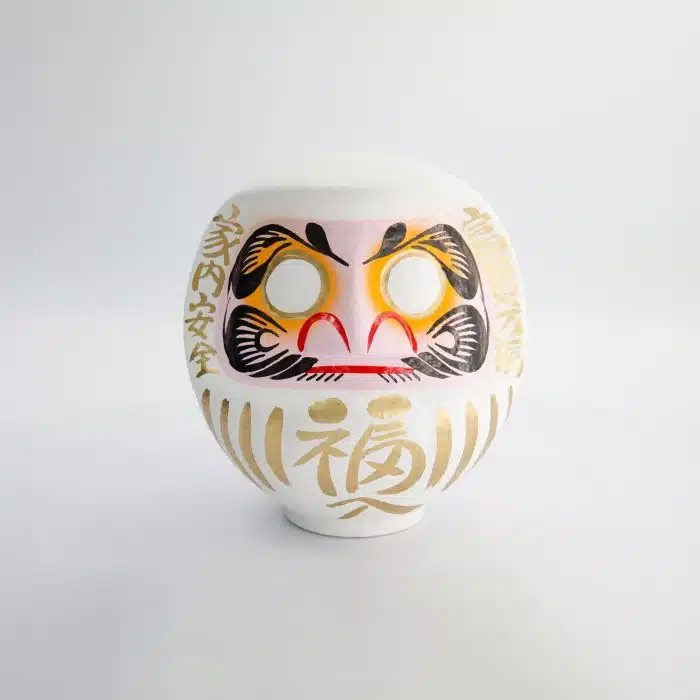 Witte Daruma pop - 9 cm