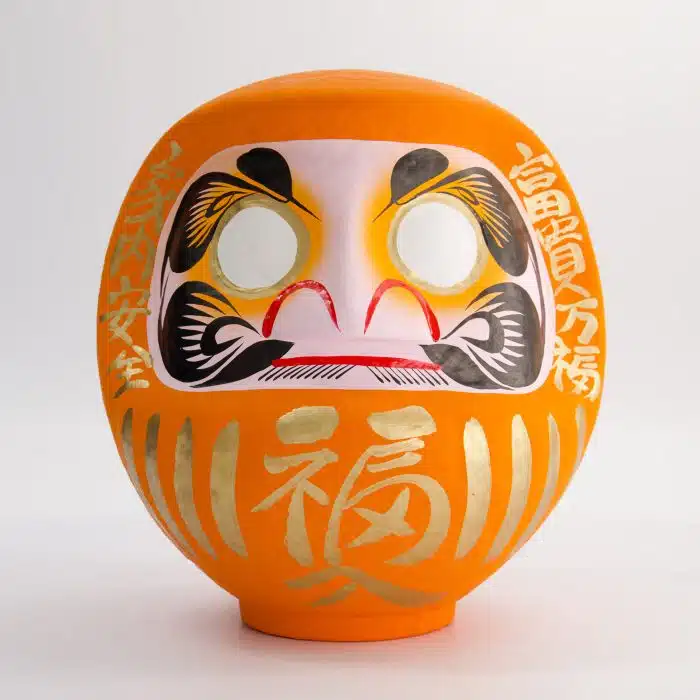 Orange Daruma Doll - 40 cm - Image 2