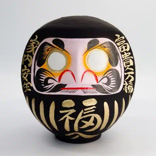 Zwarte Daruma pop - 40 cm
