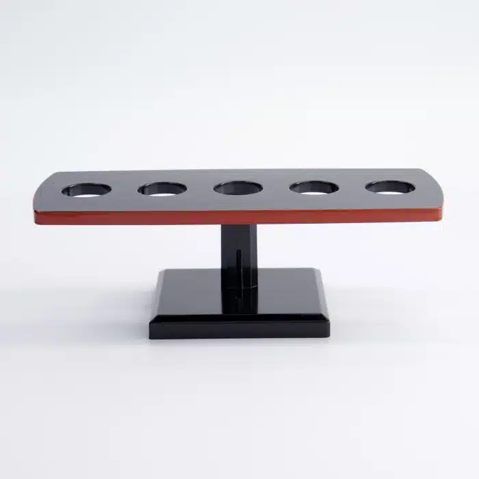 Lacquerware Sushirol Houder - Zwart/Rood