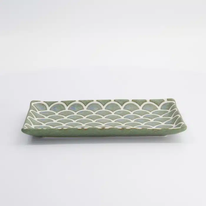 Tokyo Design Studio - Saliegroen - Bord met Zeemeerminontwerp - 22x13x2cm
