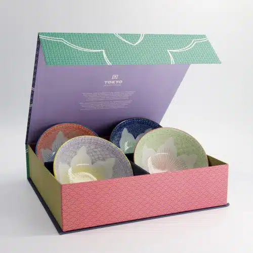 Tokyo Design Studio - Leliebloem 4-delige Kommen Cadeauset - 14.8x6.8cm 550ml