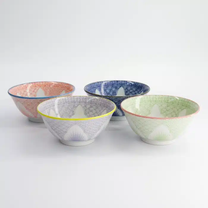 Tokyo Design Studio - Lily Flower 4-Piece Bowl Gift Set - 14.8x6.8cm 550ml - Image 3