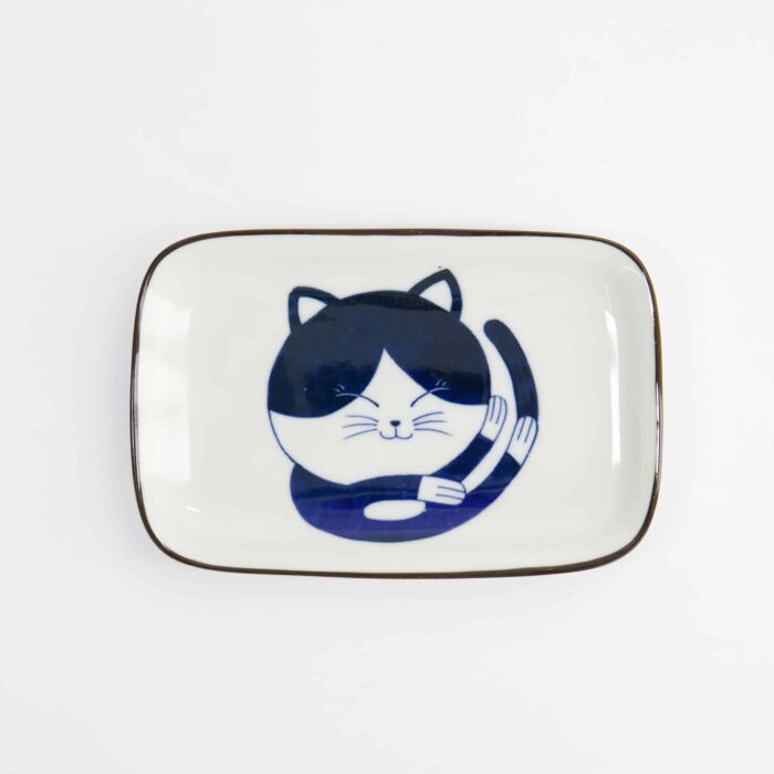 Kawaii – Rectangular Plate – Cat Neko – 16.3 x 10.2 cm