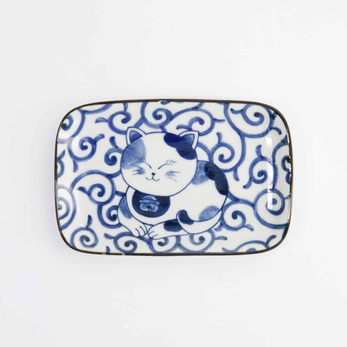 Kawaii – Rectangular Plate – Cat Neko – 16.3 x 10.2 cm
