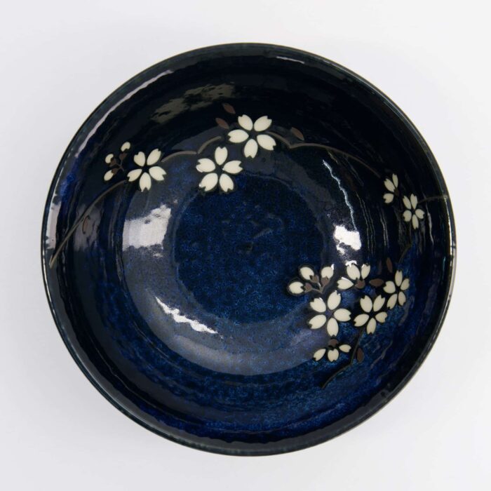 Tokyo Design Studio - Cobalt Blue - Sakura - Ramen Bowl - 20.5x8cm - 1200ml - Image 4