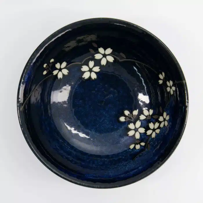 Tokyo Design Studio - Cobalt Blue - Sakura - Ramen Bowl - 20.5x8cm - 1200ml - Image 4
