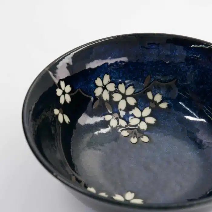 Tokyo Design Studio - Cobalt Blue - Sakura - Ramen Bowl - 20.5x8cm - 1200ml - Image 2