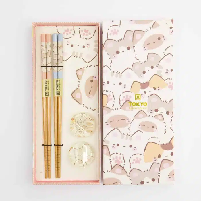 Tokyo Design Studio - Eetstokjes Set - Kawaii Katten - 2 Paar