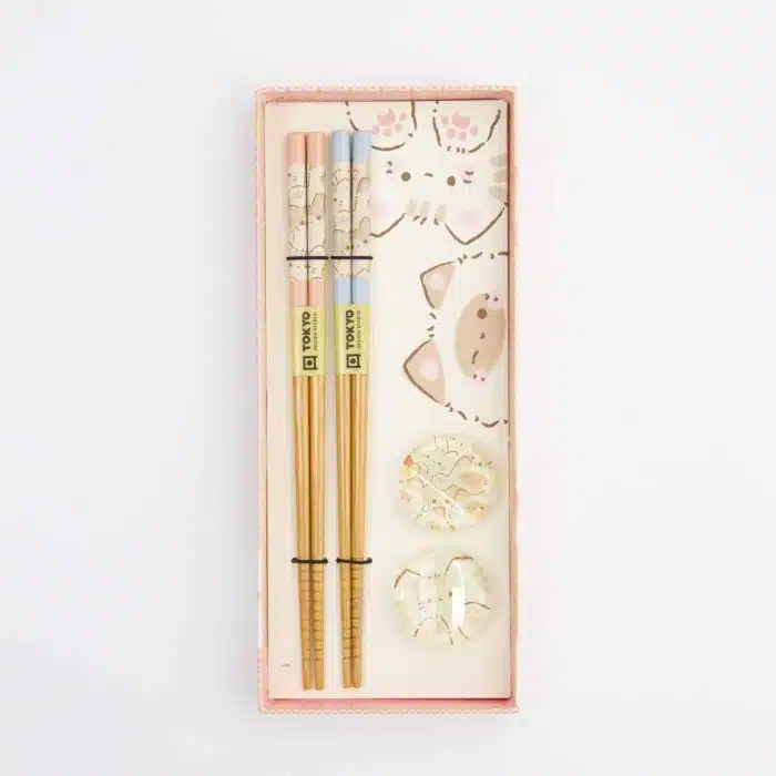 Tokyo Design Studio - Chopsticks Set - Kawaii Cats - 2 Pairs - Image 2