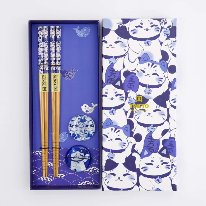 Tokyo Design Studio - Chopsticks Set - Lucky Cat - 2 Pairs - Image 2