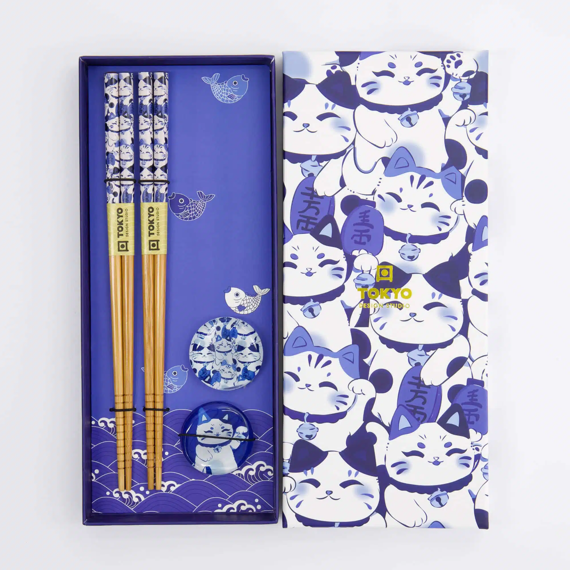 Tokyo Design Studio - Chopsticks Set - Lucky Cat - 2 Pairs - Image 2