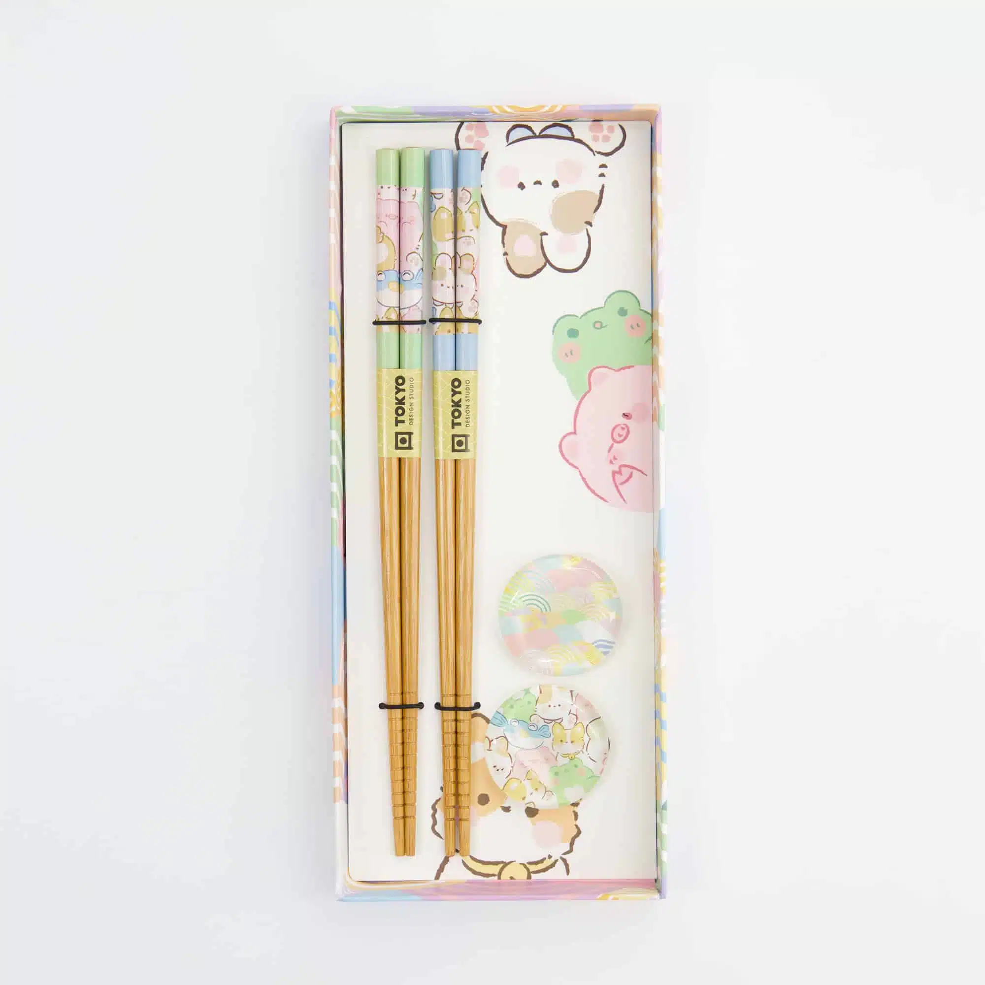 Tokyo Design Studio – Chopsticks Set – Kawaii Animals – 2 Pairs - Image 3